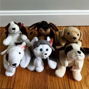Ty Beanie Babies set of 6 dogs